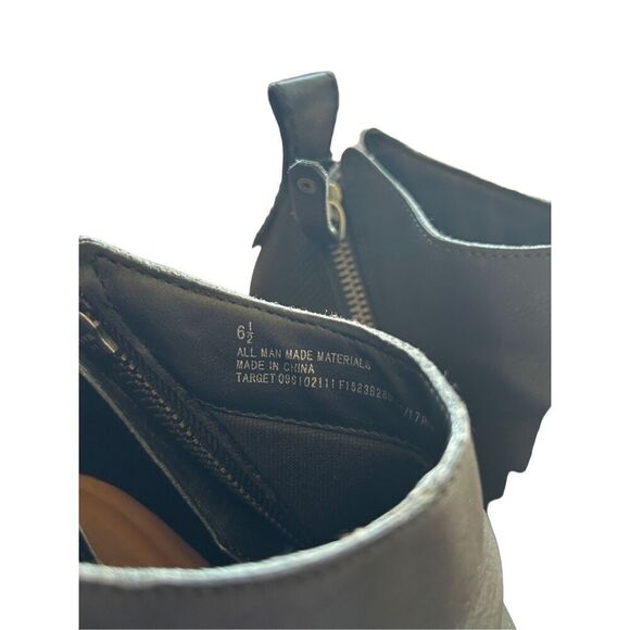 DV Dolce Vita Jayden Black Faux Leather Heeled Ankle Booties Block Zip Women's 6 - Picture 7 of 7